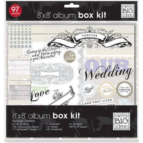 Shop Me My Big Ideas Our Wedding Scrapbook Box Kit 8 Inch By 8 Inch Overstock 12116199