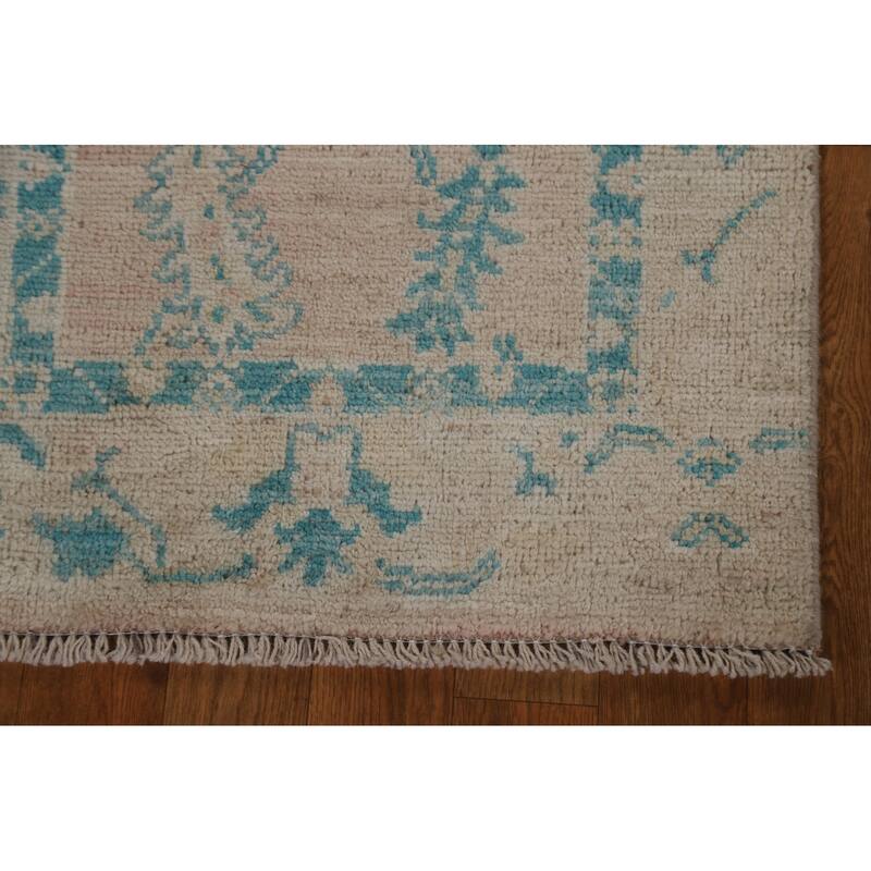 Muted Traditional Oushak Turkish Oriental Wool Rug Hand-knotted Carpet - 2'0" x 3'10"