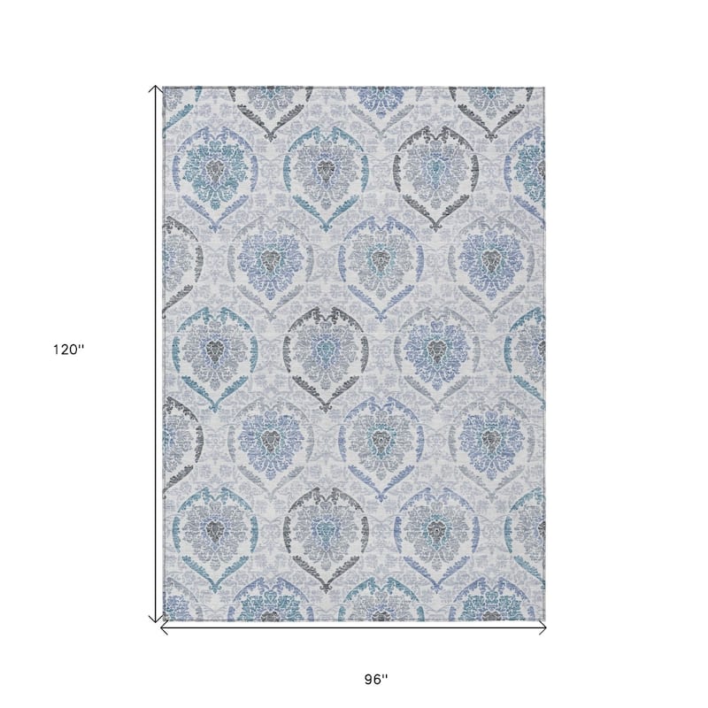 HomeRoots Medallion Transitional Rectangle Outdoor Rug