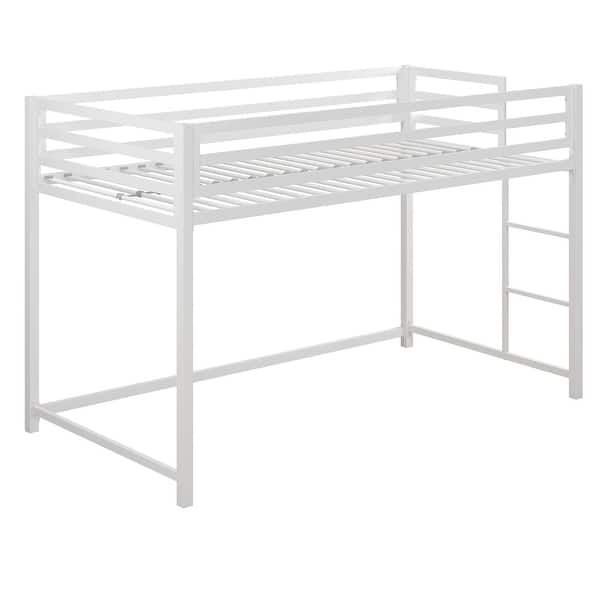 slide 2 of 9, Avenue Greene Macie Twin Metal Junior Loft Bed White