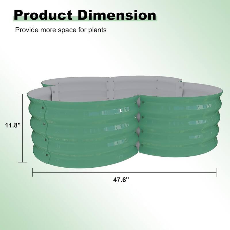 2-Pack Galvanized Raised Garden Beds, with Open Base