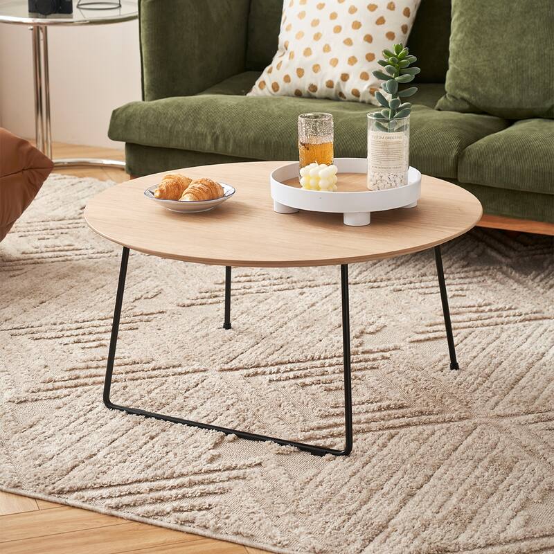 American minimalist modern small apartment coffee table ins Internet celebrity home living room sofa designer round