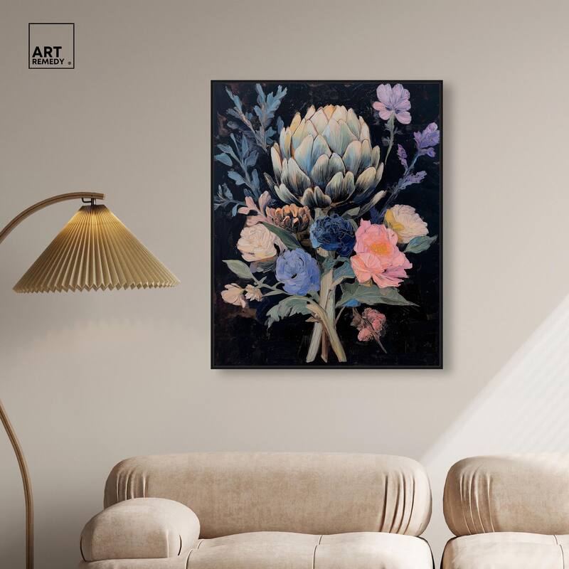 Moody Artichoke I Canvas by Art Remedy