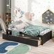 preview thumbnail 8 of 7, Twin Platform Bed with 2 Drawers, Solid Wood Frame, No Box Spring Need