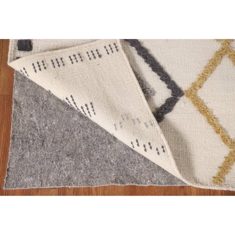 Moroccan Indian Area Rug Handmade Wool Carpet - 5'4"x 7'6"