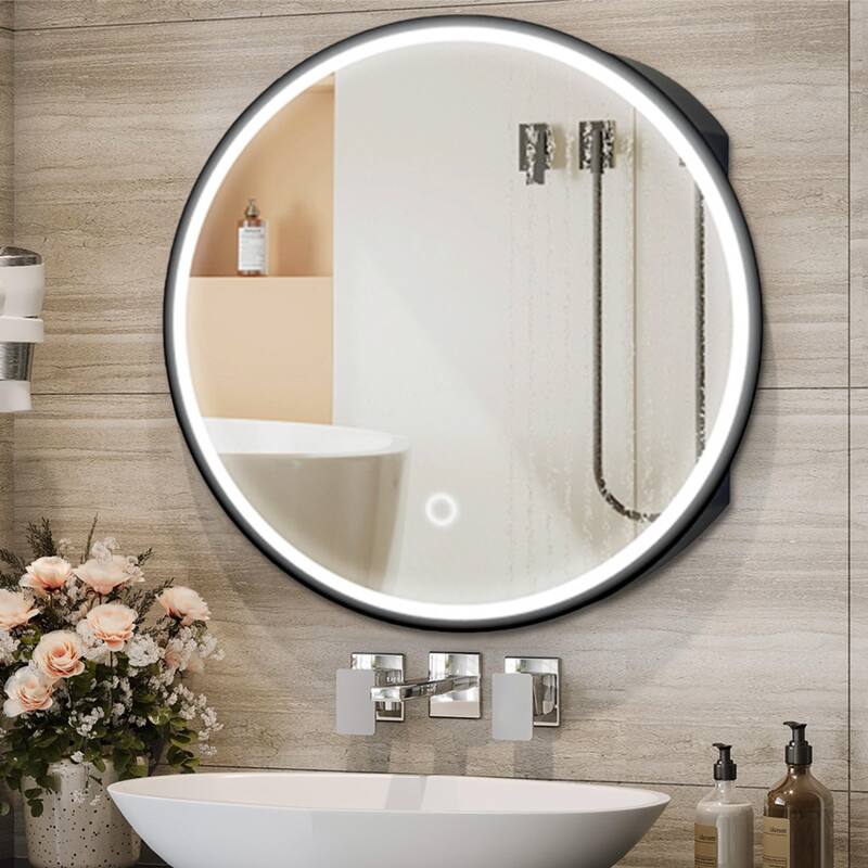 30x30 inch Wall mount Bathroom Medicine Cabinet with Mirror - Powder Coated - Black