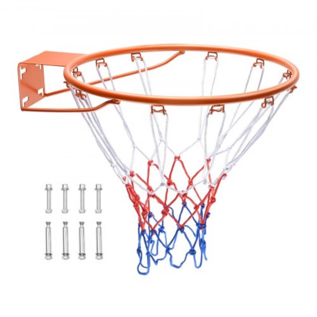 Orange Heavy Duty Q235 Wall Door Mounted Basketball Rim with Nylon Net