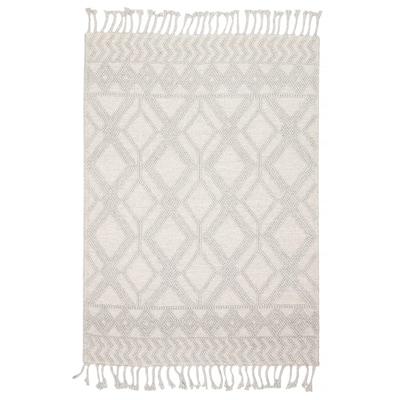 ECARPETGALLERY Braid weave Sienna Grey Wool Rug - 5'3 x 7'5