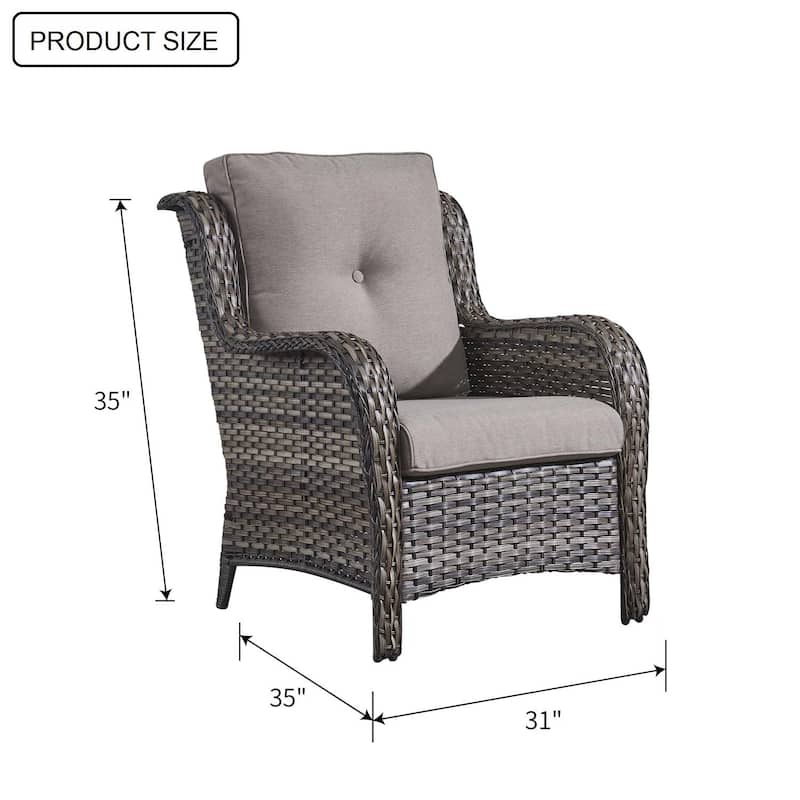 Gymojoy Outdoor Furniture Set Patio Wicker Chairs Set of 2