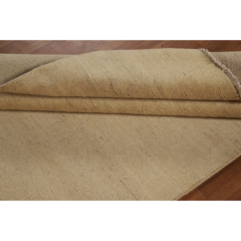 Gabbeh Modern Rug Hand-Knotted Wool Carpet - 4'0"x 5'9"