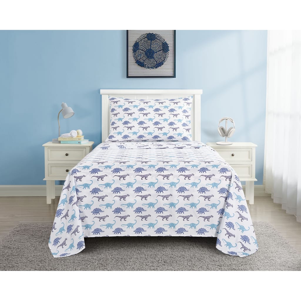 Dino School 3-4pc Sheet Set