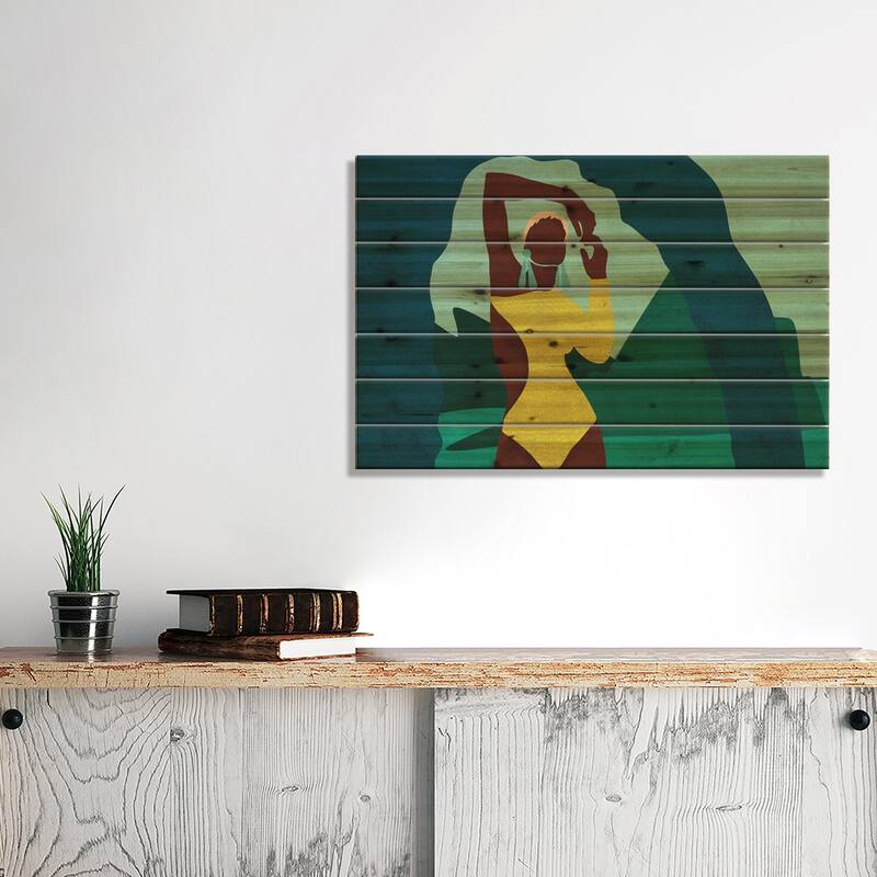 Citronella Horizontal Print On Wood by Reyna Noriega - Multi-Color