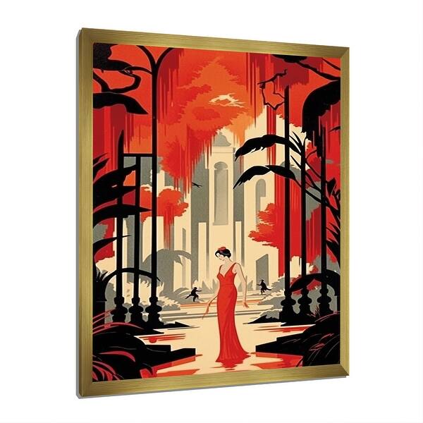 Designart "Art Deco Lady In Red Evening Dress" Fashion Woman Framed Wall Decor - Bed Bath & Beyond - 39432673 Designart "Art Deco Lady In Red Evening Dress" Fashion Woman Framed Wall Decor - Bed Bath & Beyond - 39432673
