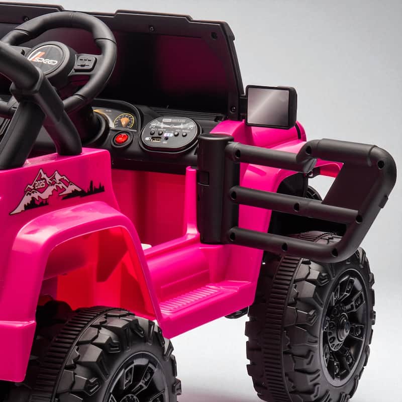12V Kids Ride-On Car with Remote Control, Dual Drive, Bluetooth, MP3, Four-Wheel Suspension, Headlights for Ages 2-4