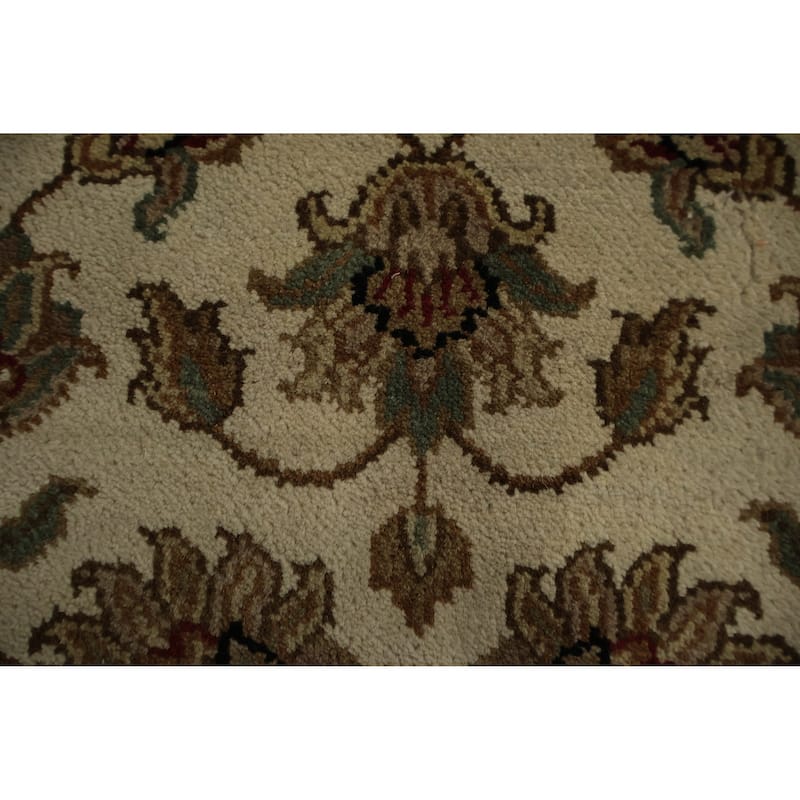 Hand Knotted Oriental 100% Wool Carpet Transitional Floral Beige & Ivories Oushak Area Rug - 3' 1'' X 2' 0''