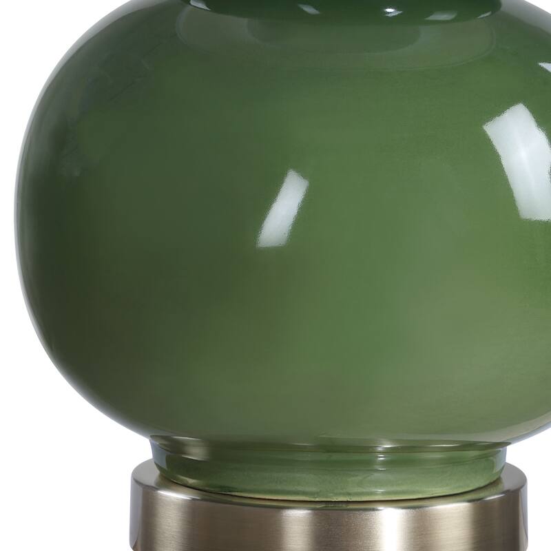 Strick & Bolton Ceramic Glazed Metal Table Lamp