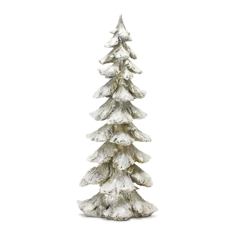 Set of 4 Frosted Christmas Tree Tabletop Decors 18"