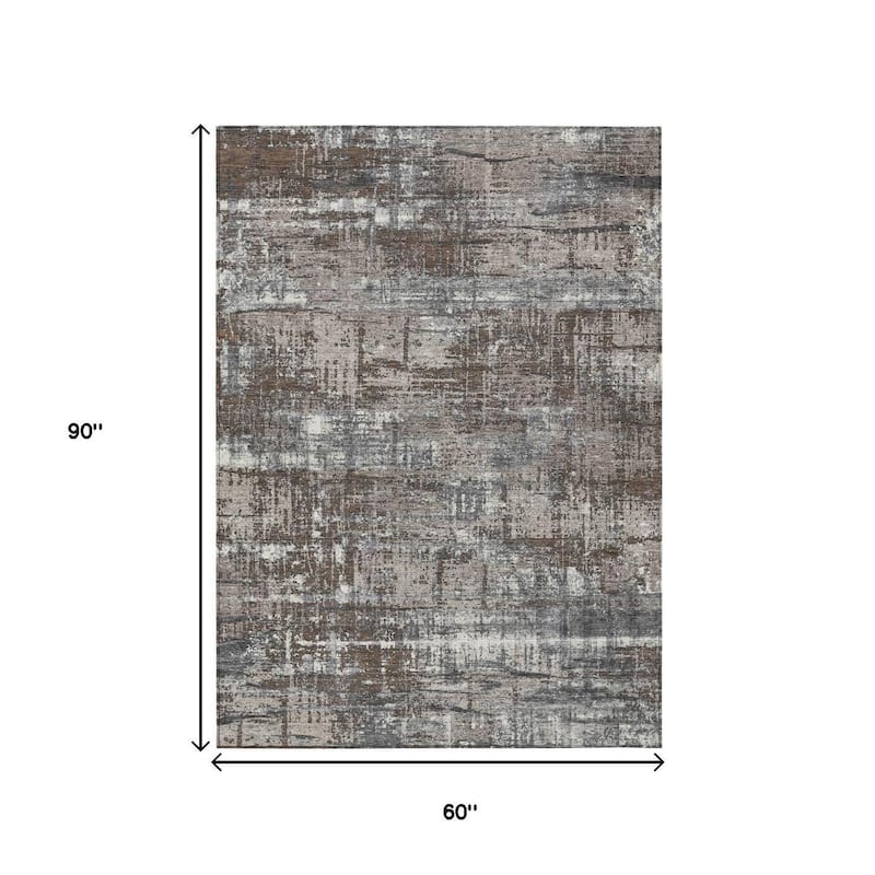 HomeRoots Geometric Transitional Rectangle Outdoor Rug