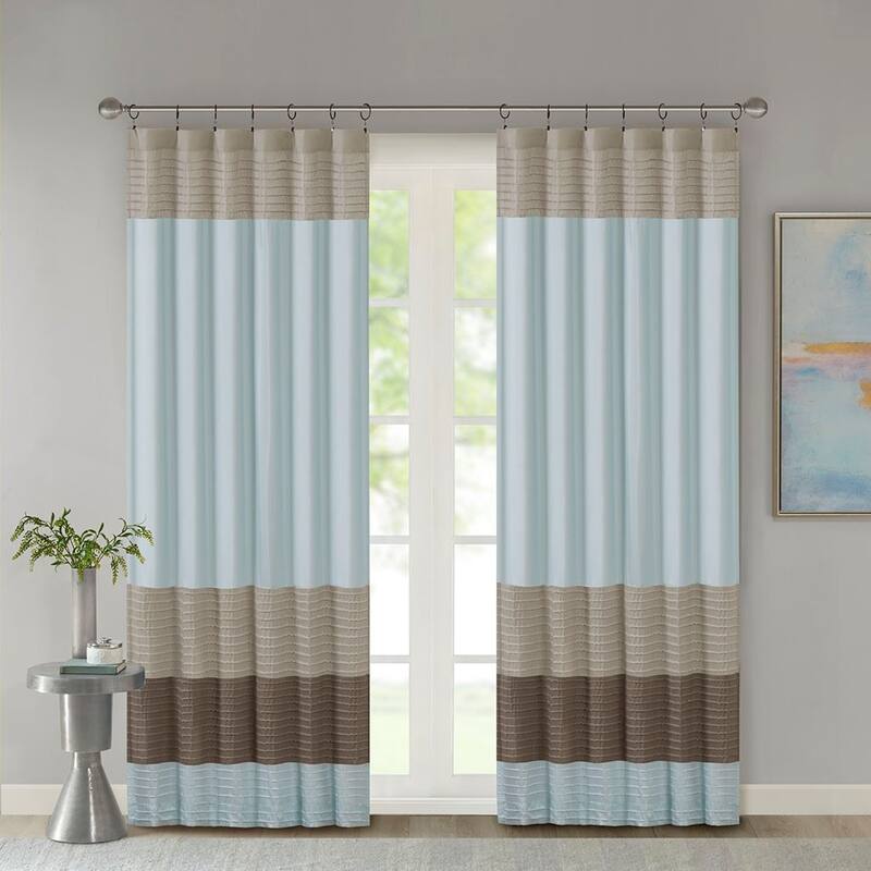 Polyoni Pintuck Curtain Panel(Only 1 Pc Panel)