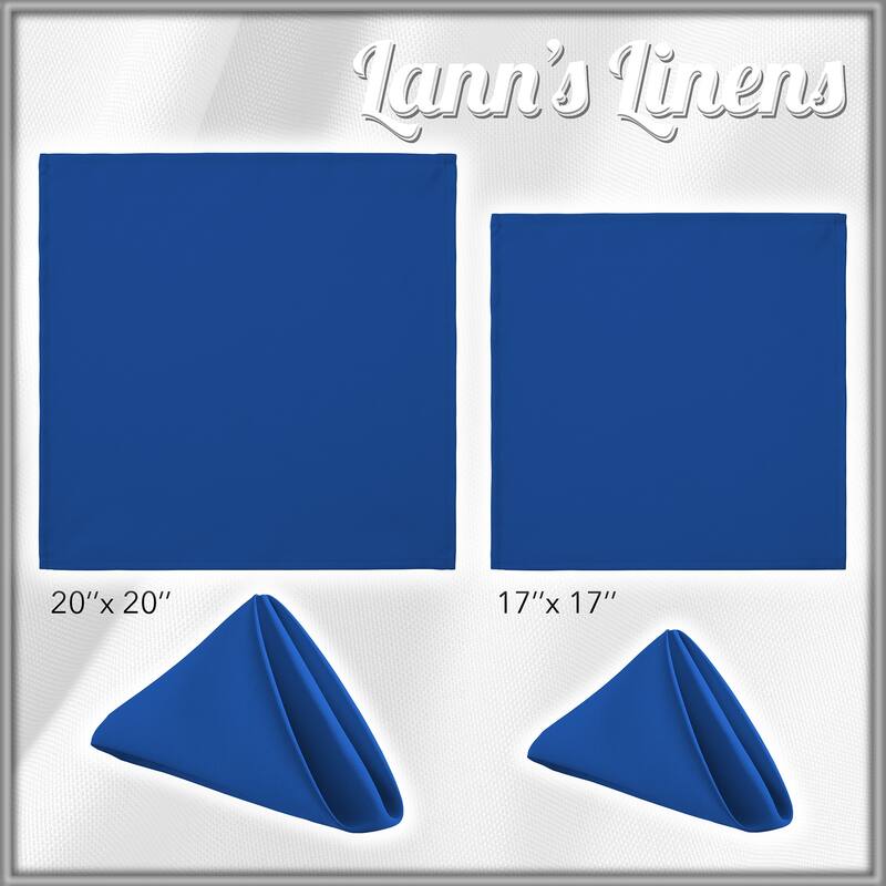 12 Pack 17 Inch Polyester Cloth Dinner Napkins for Party Restaurant