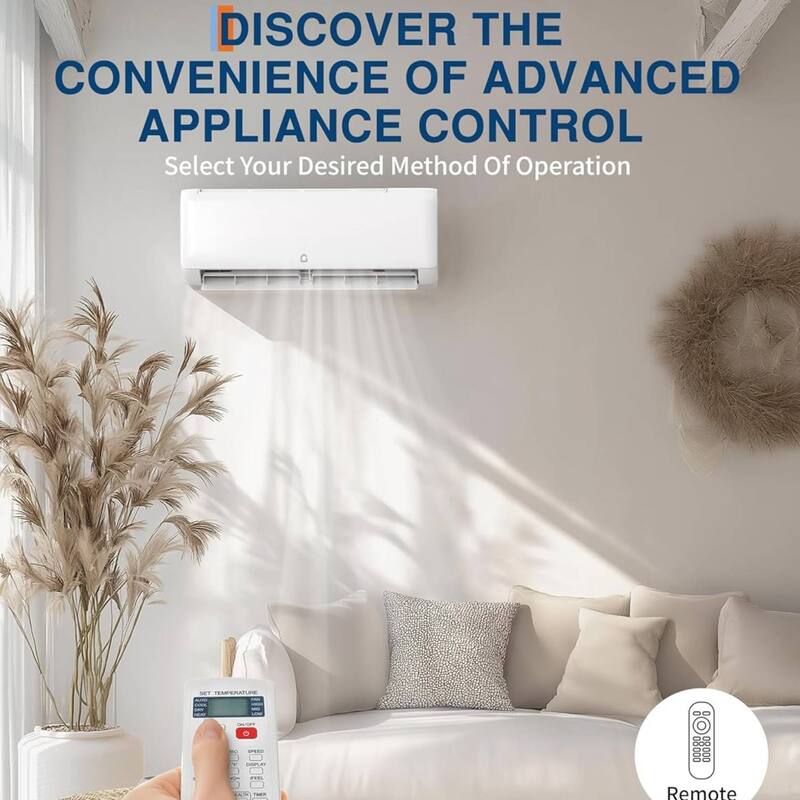 18.5 SEER2 9000 BTU Mini Split Air Conditioner for Rooms with Heating System - N/A
