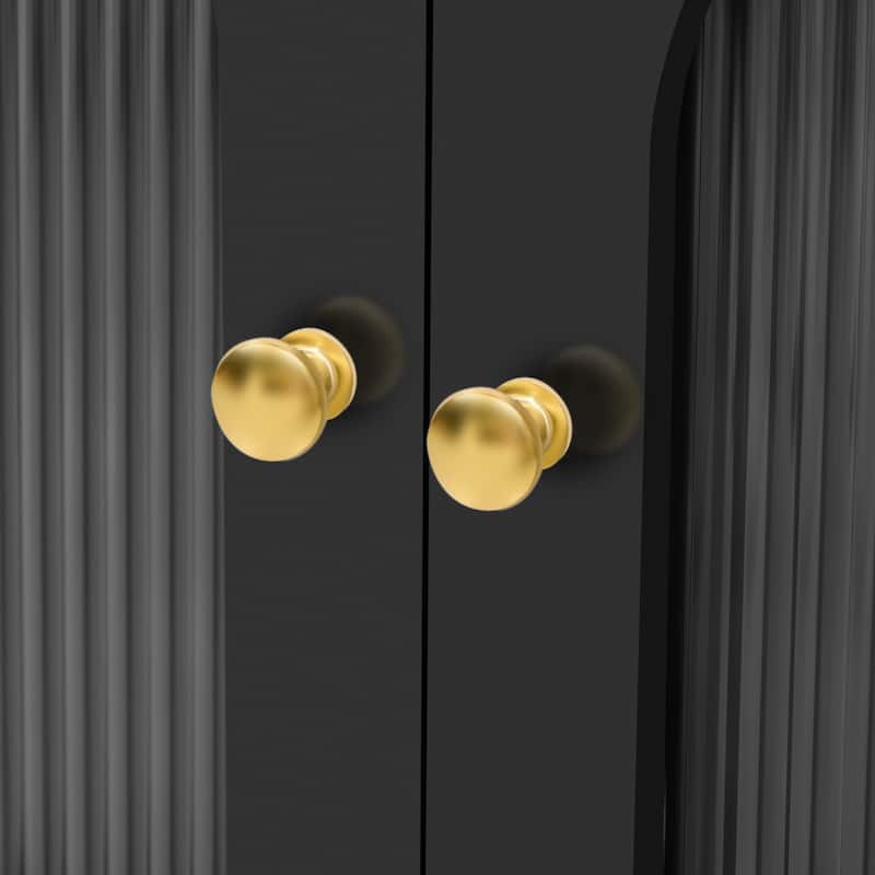 68.9" TV Stand for TVs up to 75 Inches, Entertainment Center Media Console with Fluted Glass Doors and Five Solid Wood Legs