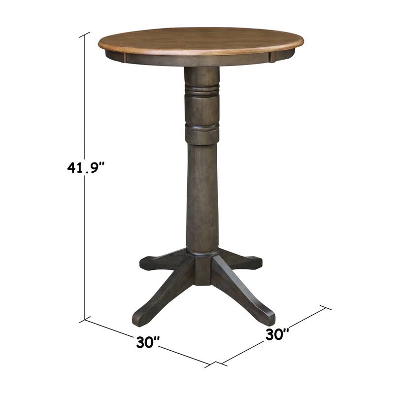 Solid Wood Round Top Pedestal Table