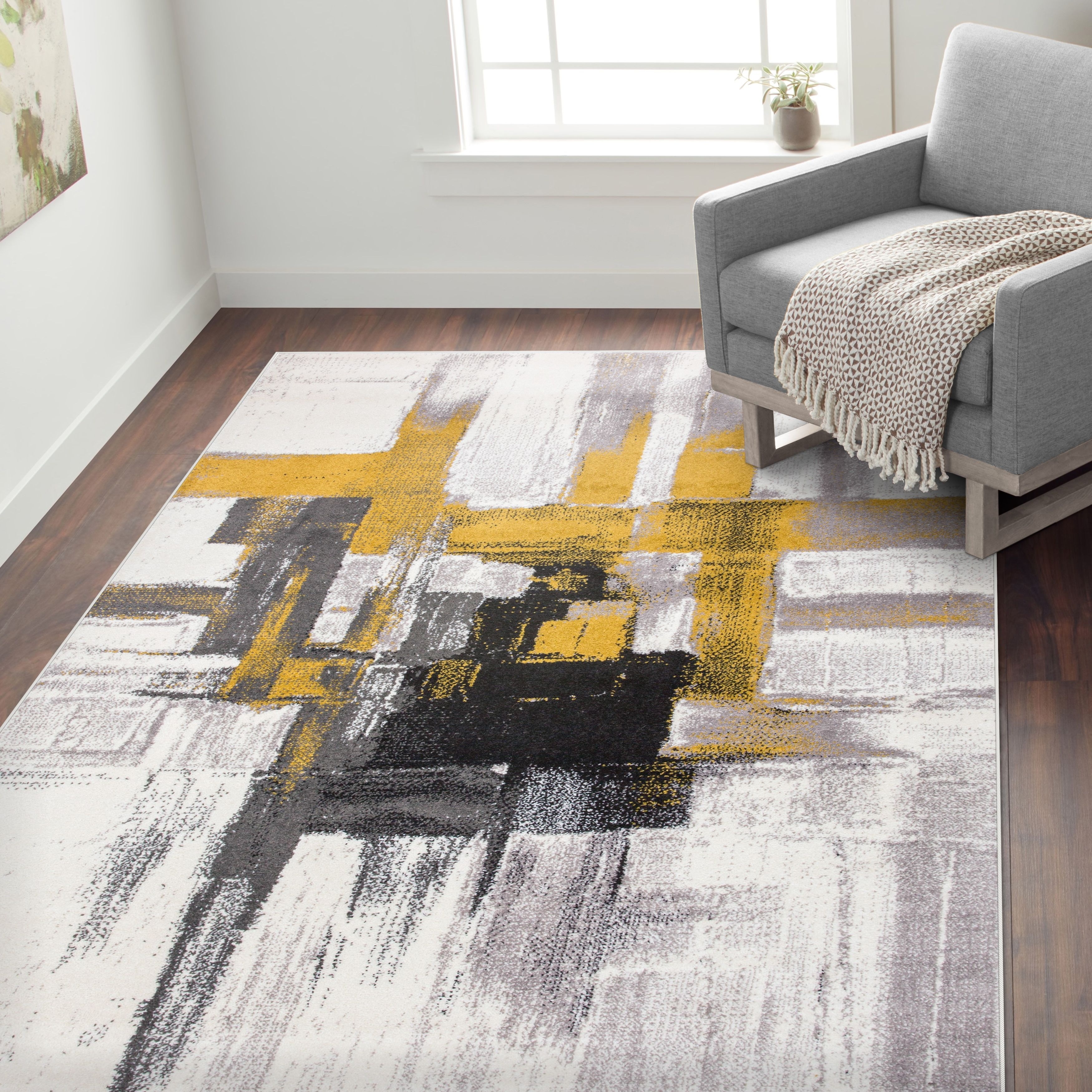 Shop Contemporary Modern Abstract Area Rug On Sale Overstock