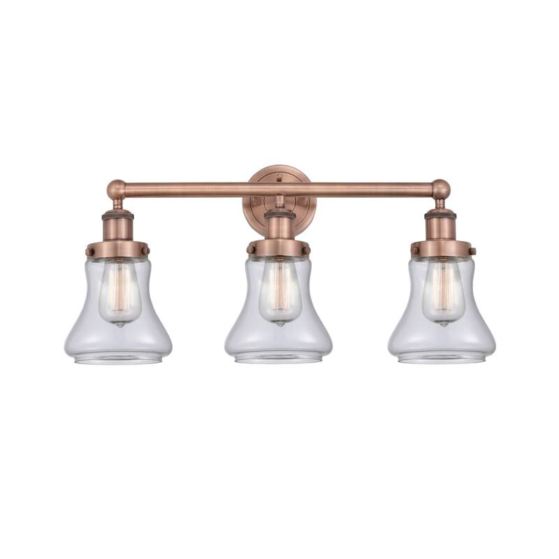 Innovations Lighting 616-3W-10-25 Bellmont Vanity Bellmont 3 Light 25" - Antique Copper / Clear