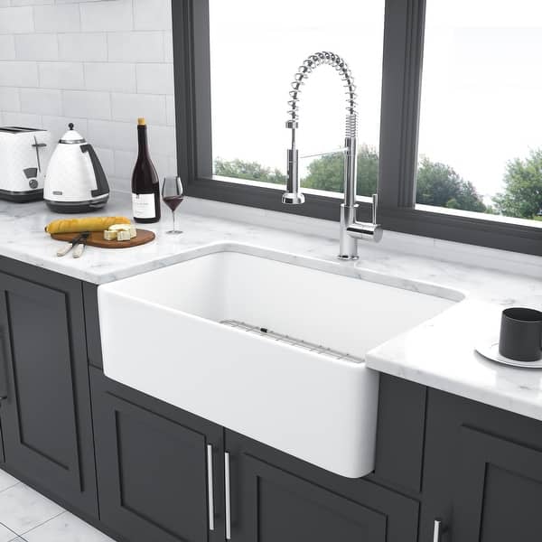 30 Inch White Farmhouse Kitchen Sink 