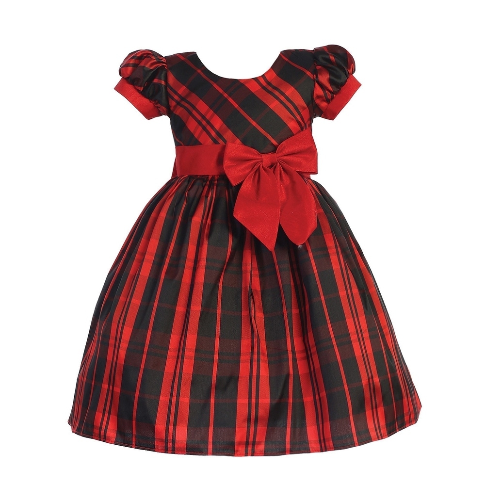 red and black little girl dresses