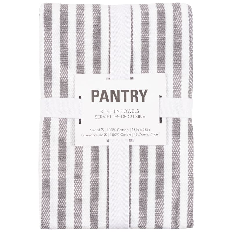 Mixed Flat and Terry Kitchen Towels, Set of 6
