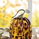 preview thumbnail 11 of 22, Glitzhome Gold Handle Amber Dots Glass Pumpkin for Fall Thanksgiving Decorating