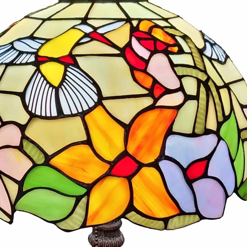 HomeRoots 18" Tiffany Style Floral Table Lamp - 15