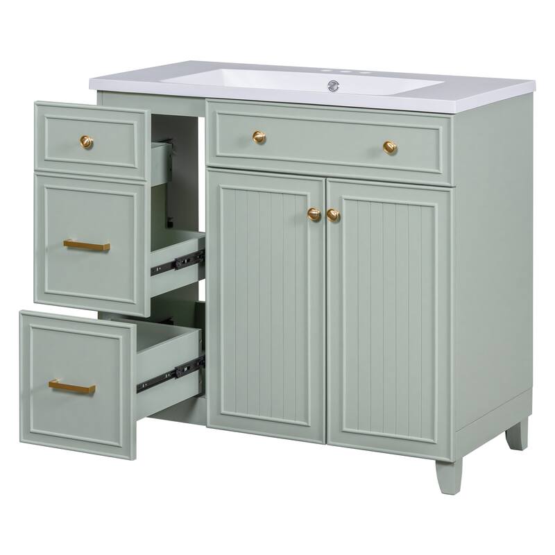 MDF Bathroom Vanity with Resin Sink