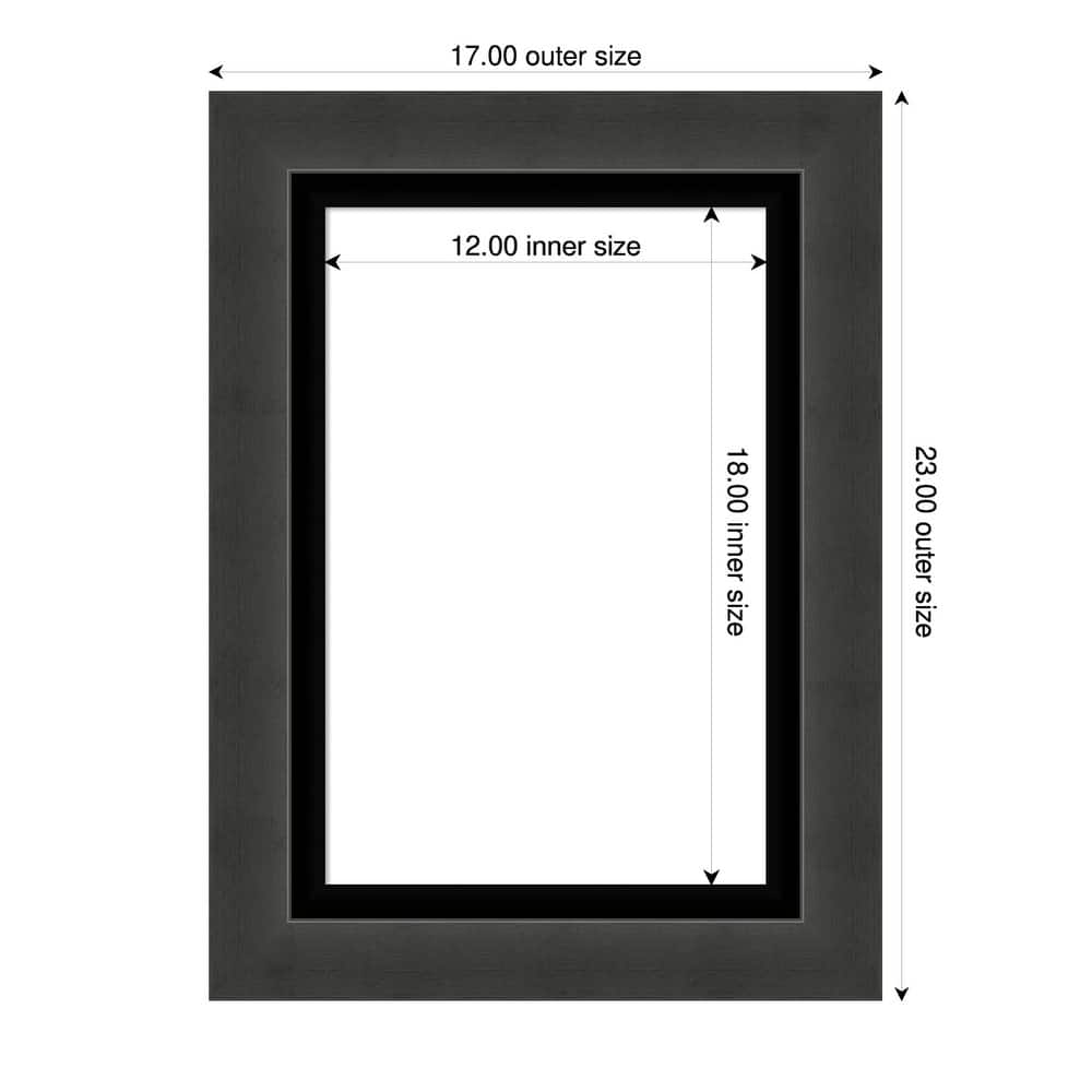 Amanti Art Tuxedo Black Framed Dry Erase Magnetic Board