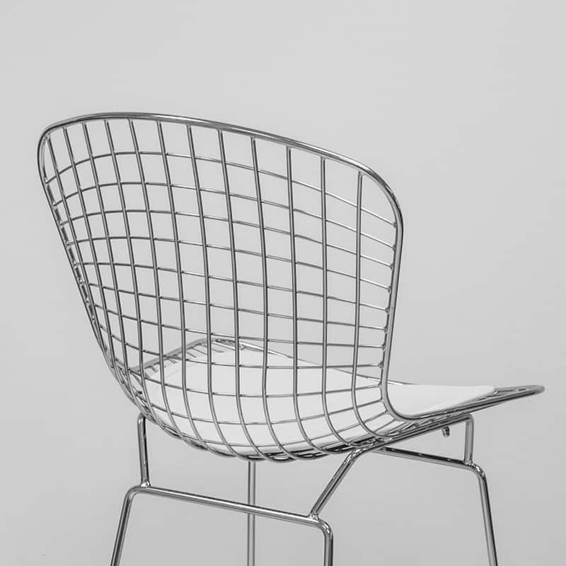 Mid Century Modern Chrome Wire Bar Stool (Set of 2)