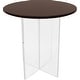 preview thumbnail 17 of 33, Valore Modern Wood Side End Table W Acrylic Base - Round Accent Center Coffee Table for Living Room Bedroom Home Office 20 Inches - Walnut
