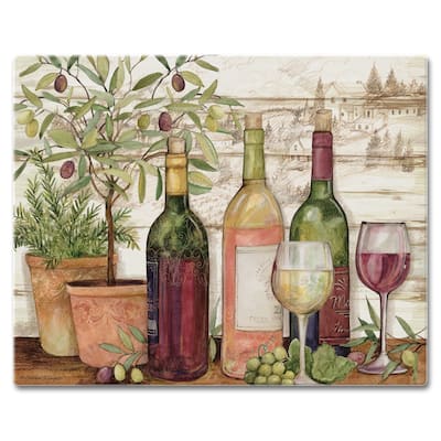 Counterart Glass Cutting Board Counter Saver 12"x15" , California Wine - 12x15x.191