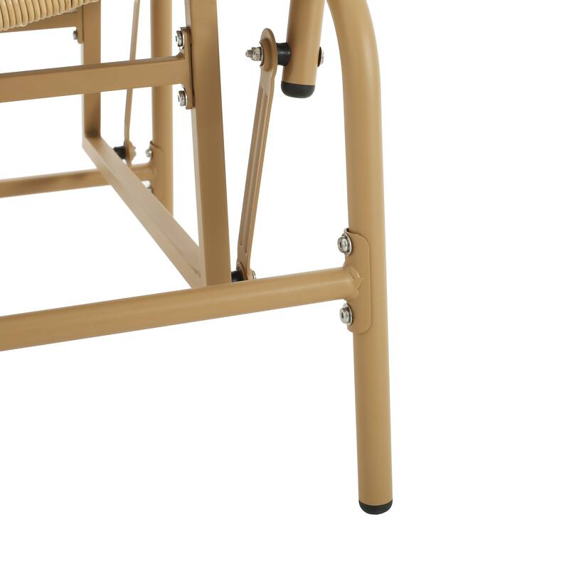 Palos Outdoor Wicker Glider Chair - Light Brown (Excluding the table)