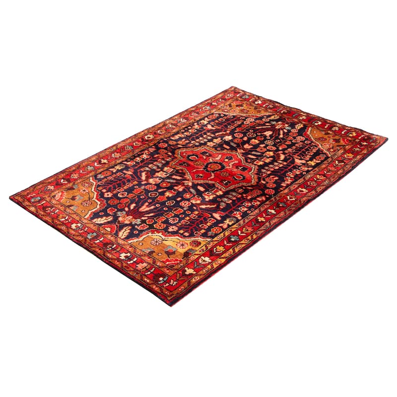 ECARPETGALLERY Hand-knotted Anadol Navy Wool Rug - 4'7 x 7'1