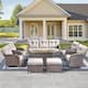 Option Brown Wicker & Beige Cushion
