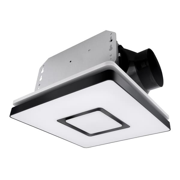 slide 2 of 15, Akicon Bathroom Exhaust Fan with Light, 90 CFM, 1.5 Sones, Nightlight Included, Square Black