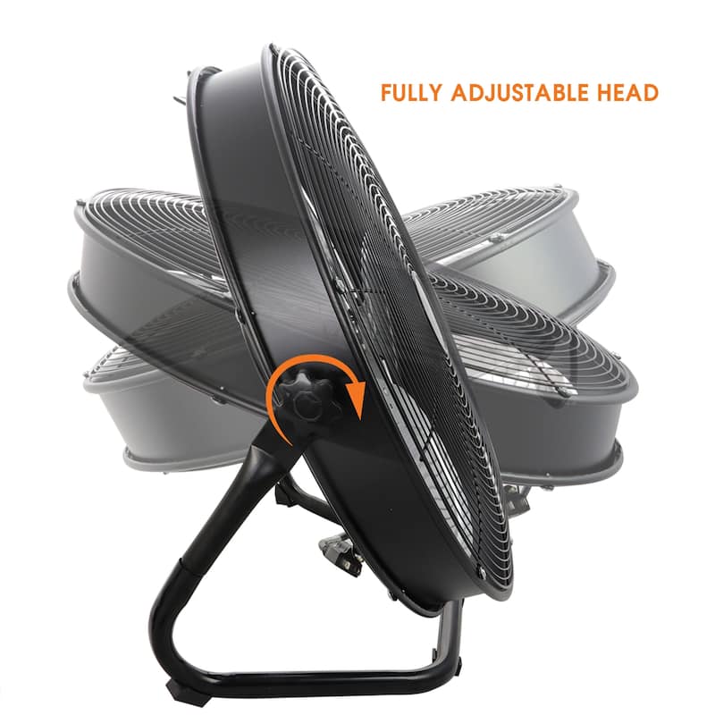 Industrial 3 Speed 20 Inch Floor Drum Fan with 360 Degree Tilt