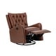 preview thumbnail 10 of 45, Jordano Genuine Leather Recliner with Metal Base by HULALA HOME