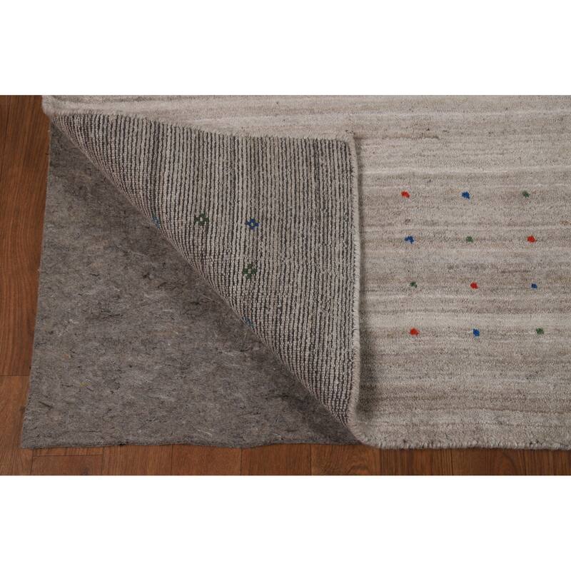 Tribal Gabbeh Indian Area Rug Hand-Knotted Wool Carpet - 8'4" x 9'10"