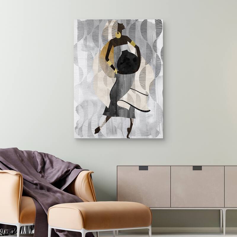 Neutral Dancing Woman 2 by Nikki Chu Canvas Art Print