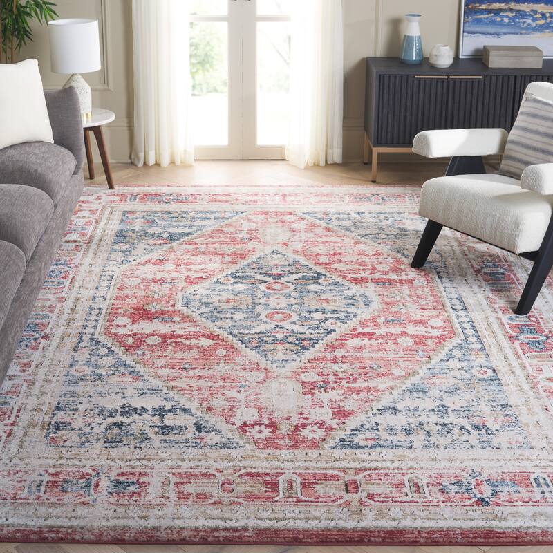 SAFAVIEH Rosewood Fawzia Traditional Oriental Rug - 8' x 10' - Blue/Red