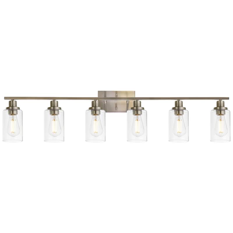 Vinluz Modern 6-lights Vanity Lighting Fixture for Bathroom - brushed nickel