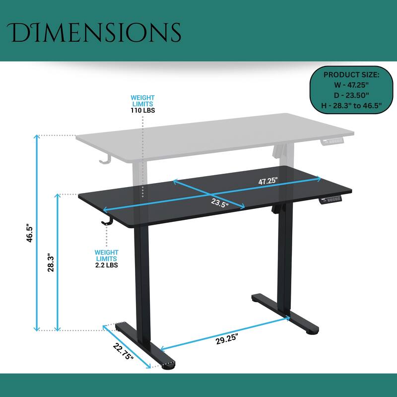 Smart Electric Adjustable Height Standing Desk Modern Lift Design